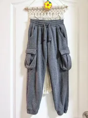 Indigo BANK Kids キッズ ジュニア 裏起毛 カーゴ ジョガー パンツ 130