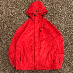 M ディッキーズ レッド ウィンドブレーカー ジャケット