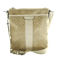 コーチ COACH ショルダーバッグ シグネチャー柄 キャンバス レザー ベージュ /SS ■OS ■GY18