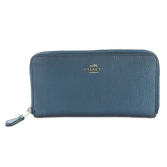 コーチ COACH 長財布 ラウンドファスナー 小銭入れ レザー メタリックブルー F20145 /MI ■GY11