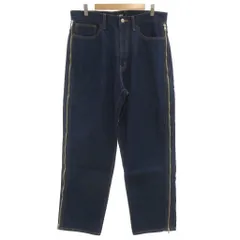 エクストララージ X-LARGE タグ付き サイドジップデニムパンツ SIDE ZIP DENIM PANTS ジーンズ ジップフライ ストレート 36 インディゴブルー 101244031007 /GV ■GY18