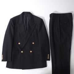 バーバリー メンズ パンツスーツ 濃紺 ダブル 金ボタン 美品 標準体型