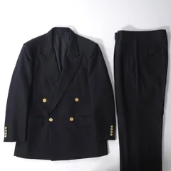 美品 バーバリー Burberrys’ ヴィンテージ 金ボタン ダブルブレスト スーツ ジャケット スラックス 94-84-165 ネイビー メンズ 正規品 6-ZC004