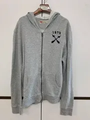 メンズ LEVI'S 1873 グラフィック フードジップアップ グレー M デイリー カジュアル 엠티룩のサムネイル