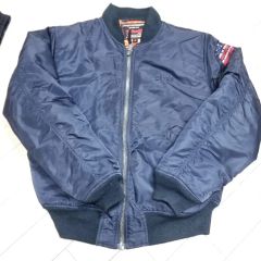 Vanson Leathers MA-1ジャケット ネイビー プロテク - メルカリ