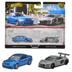 ホットウィール(Hot Wheels) プレミアム 2パック アウディ S4 クワトロ/アウディ R8 LMS 乗り物おもちゃ ミニカー 3歳から マルチ JDY82のサムネイル