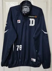 115 斗山ベアーズ FILA フィラ ハーフジップ 長袖 ウィンドブレーカー (76番 支給 実際に着用)のサムネイル