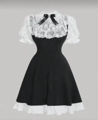 Ladylike lace hem mini onepiece m me eme - メルカリ