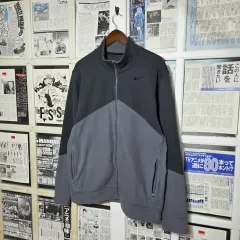 ナイキ グレー フリース ジャージ バイカラー ジップアップ