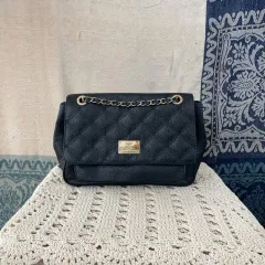 F ダブルM キルティング フラップショルダバッグ チェーン クロスバッグ