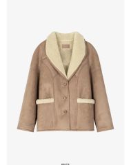 muguet studs suede jacket CAMEL - メルカリ