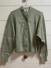 ユニクロ ルメール U ショート カーディガン カーキ L 新品 UNIQLO