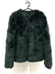 日本 ヴィンテージ Bershka グリーン ファー ジャケット アウター