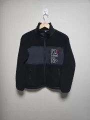 フィラ FILA 黒色 ボア フリース ジャケット 155