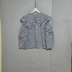 ブルーレーベル】極美品 チェック柄 フリル ブラウス 接触冷感 