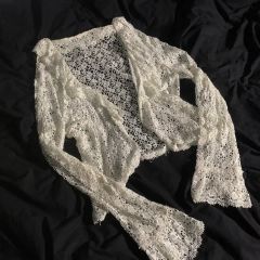 クリスチャン ラクロワ ヴィンテージなクロシェ メッシュカーディガン