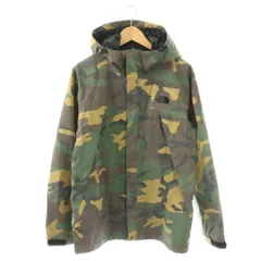 ザノースフェイス THE NORTH FACE ドットショットジャケット NP61730Z マウンテンパーカ 刺繍ロゴ カモフラ ジップアップ L グリーン ブラウン /HK