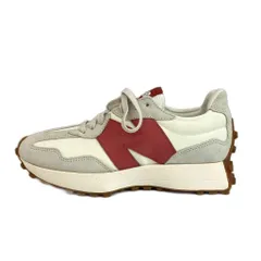 ニューバランス NEW BALANCE U327LV スニーカー スエード レザー ローカット ロゴ US5.5 23.5㎝ グレー 白 ホワイト /XZ ■GY18