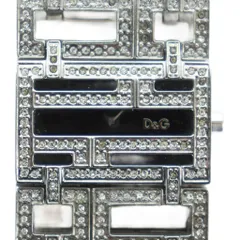 ディー&ジー ドルガバ ドルチェ&ガッバーナ D&G 腕時計 ウォッチ クォーツ スクエア ラインストーン シルバー色 ■GY11 /MQ