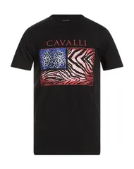 ロベルトカヴァリ メンズ トップス Tシャツ ROBERTO CAVALLI Black ブラックのサムネイル