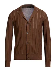 ロベルトコリーナ メンズ アウター カーディガン ROBERTO COLLINA Chocolate Brown ブラウンのサムネイル