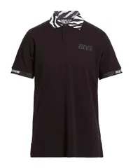 ヴェルサーチ メンズ トップス ポロシャツ VERSACE JEANS COUTURE Black ブラックのサムネイル