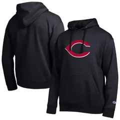 チャンピオン レディース トップス Tシャツ 刺繍 ロゴ パーカー Mens Champion Black Cincinnati Reds All Star Embroidered Logo Hood