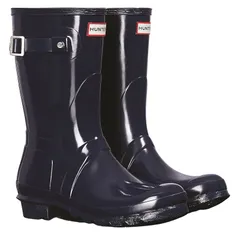 ハンター レディース シューズ ブーツ・レインブーツ Hunter WomensLadies Original Short Wellington Boots Navy ネイビー