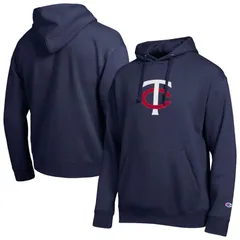 チャンピオン レディース トップス Tシャツ 刺繍 ロゴ パーカー Mens Championavy Minnesota Twins All Star Embroidered Logo Hoodie Twnavy ネイビー