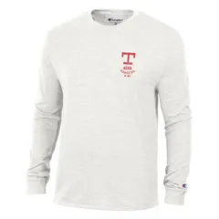 チャンピオン レディース トップス Tシャツ Mens Champion Whitexas Rangers Cooperstown Winning Tradition TriBlend Long Sl
