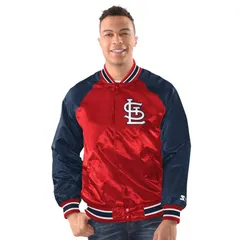 スターター レディース アウター ジャケット・ブルゾン MenstarteredNavy St Louis Cardinals Blitz Varsity Jacket Crd Red レッドのサムネイル