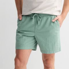 소노마 레이디스 하의 바지 반바지 반바지 Mensonoma Goods For Life 7Inch Everyday PullOn Shortsage Seersucker 세이지