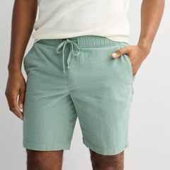 소노마 레이디스 하의 바지 반바지 반바지 Mensonoma Goods For Life 9Inch Everyday PullOn Shortsage Seersucker 세이지