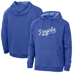 チャンピオン レディース トップス Tシャツ パーカー Mens Champion Royal Kansas City Royals Triumph TriBlend Hoodie Ryl Blue