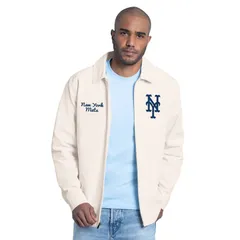 スターター レディース アウター ジャケット・ブルゾン Menstarter White New York Mets Franchise Lightweight FullZip Jacket Metのサムネイル