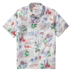 レインスプーナー レディース トップス Tシャツ ダウン MensReyn Spooner White Philadelphia Philliescenic TriBlend ButtonDown Sのサムネイル