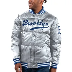 スターター レディース アウター ジャケット・ブルゾン サテン Menstarter Silver Brooklyn Dodgers Cooperstown Collection Bronx Satiのサムネイル
