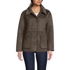 ランズエンド レディース アウター ジャケット・ブルゾン コート フリース Womens Lands End Shearling Reversible Fleece Coat No Color