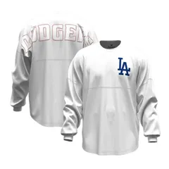 ファナティクス レディース トップス Tシャツ ジャージー Womens Fanatics White Los Angeles Dodgers Baseball Stitch Spirit Jersey Long Sleeve TShirt Lad White