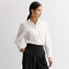 新品・未使用シャツ「セイヒンゾメワイヤーカラーシャツ」／BRILL 
