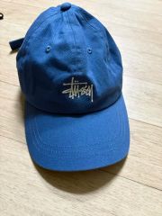 Stussy S Logo Cap ネイビー レザーバックストラップ - メルカリ