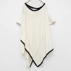 GIANFRANCO FERRE ジャンフランコフェレ 半袖カットソー トップス アシンメトリー オーバーサイズ アイボリー ライトベージュ レディース 42 b01024のサムネイル