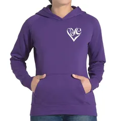 エルエーポップアート レディース トップス Tシャツ スウェット LA Pop Art Script Heart Womens Word Art Hooded Sweatshirt Pink ピンク