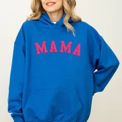 Simply Sage Market レディース トップス Tシャツ プリント パーカー グラフィック Simply Sage Market Mama Bold Puff Print Womens Graphic Hoodie Royal