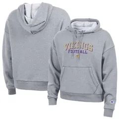 チャンピオン レディース トップス Tシャツ パーカー Womens Champion Gray Minnesota Vikings Triumph TriBlend Hoodie Mvk Grey グレー