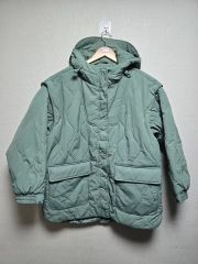 ゼロエクスポージャー 無地 アウター フード ビッグサイズ 青緑 
