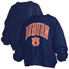 프레스 박스 레이디스 탑스 티셔츠 플러스 사이즈 스웨트 Womens Pressbox Navy Auburn Tigers Plusize Nelson Janise Sweats