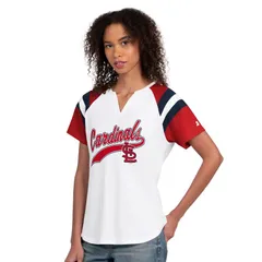 スターター レディース トップス Tシャツ Womenstarter White St Louis Cardinals Game Onotch Neck TShirt Crd White ホワイトのサムネイル