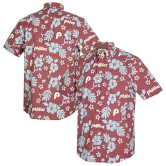 レインスプーナー レディース トップス Tシャツ ダウン Mens Reyn Spooner Maroon Philadelphia Phillies Cooperstown Kekai Perforのサムネイル