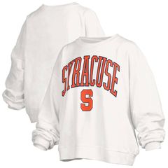 프레스 박스 레이디스 탑스 티셔츠 플러스 사이즈 스웨트 Womens Pressbox White Syracuse Orange Plusize Nelson Janise Swe